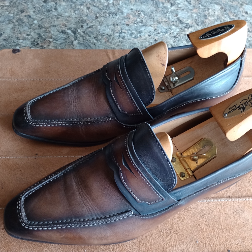 PAUL STUART Men's Two-Tone Brown Dress Slipon Loafer Size 9.5 (35)